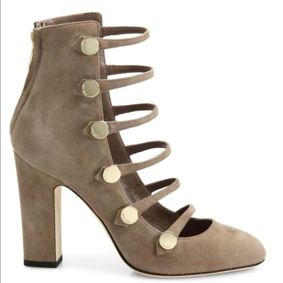 Jimmy Choo Venice 100 Suede Bootie in Light Mocha - Picture 7 of 14